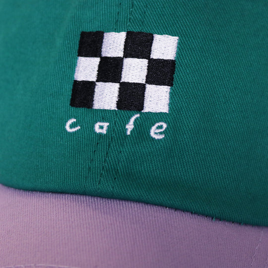 Skateboard Cafe - Checkerboard Embroidered 6 Panel Cap
