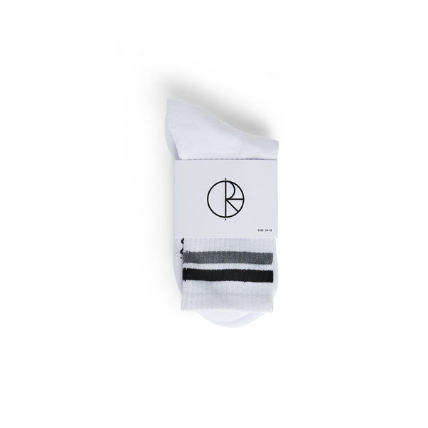 Polar Skate Co. - Stripe Socks - White/Black/Grey